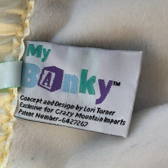 My Banky Aleigh Lamb Lovey Security Blanket Satin Trim - Picture 2 of 9